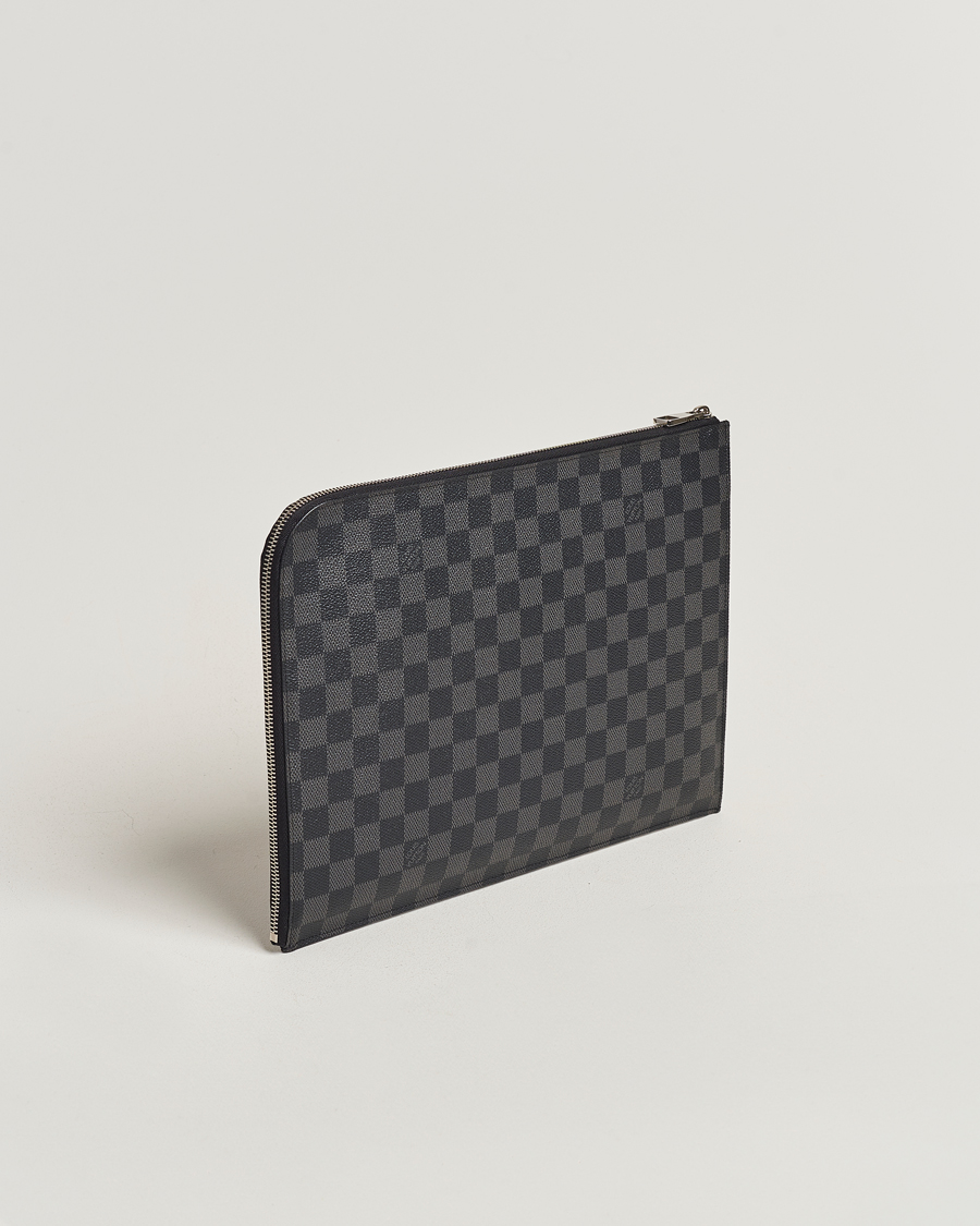 Mies | Louis Vuitton Pre-Owned Poche Joule GM Clutch Bag Damier Graphite | Louis Vuitton Pre-Owned | Poche Joule GM Clutch Bag Damier Graphite