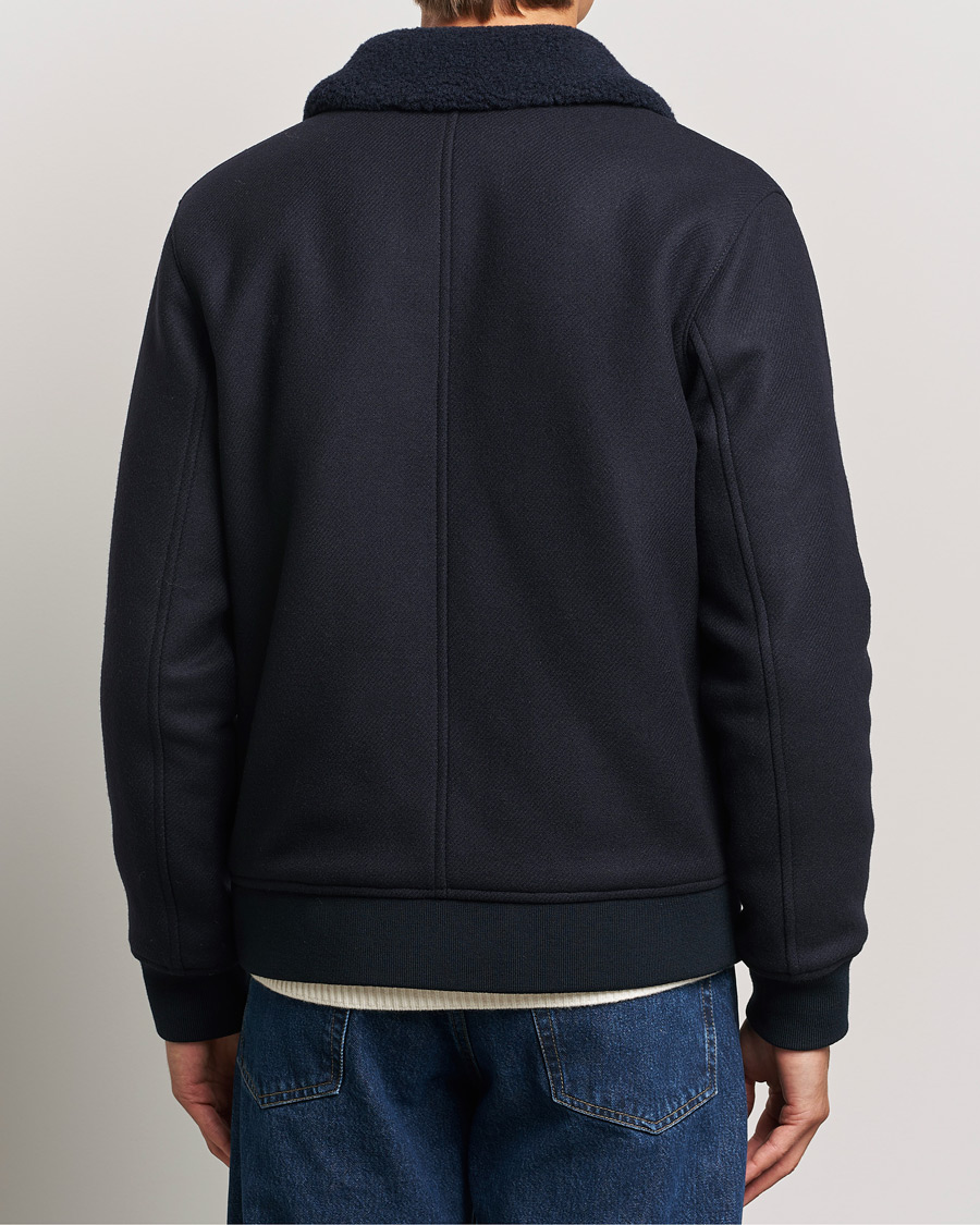 Mies | Takit | A.P.C. | Ben Shearling Bomber Jacket Dark Navy