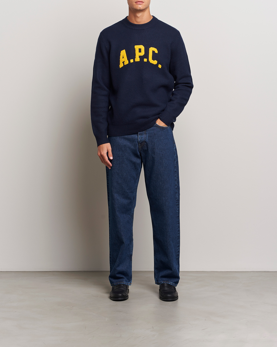 Mies | Puserot | A.P.C. | Joshua Wool Sweater Dark Navy