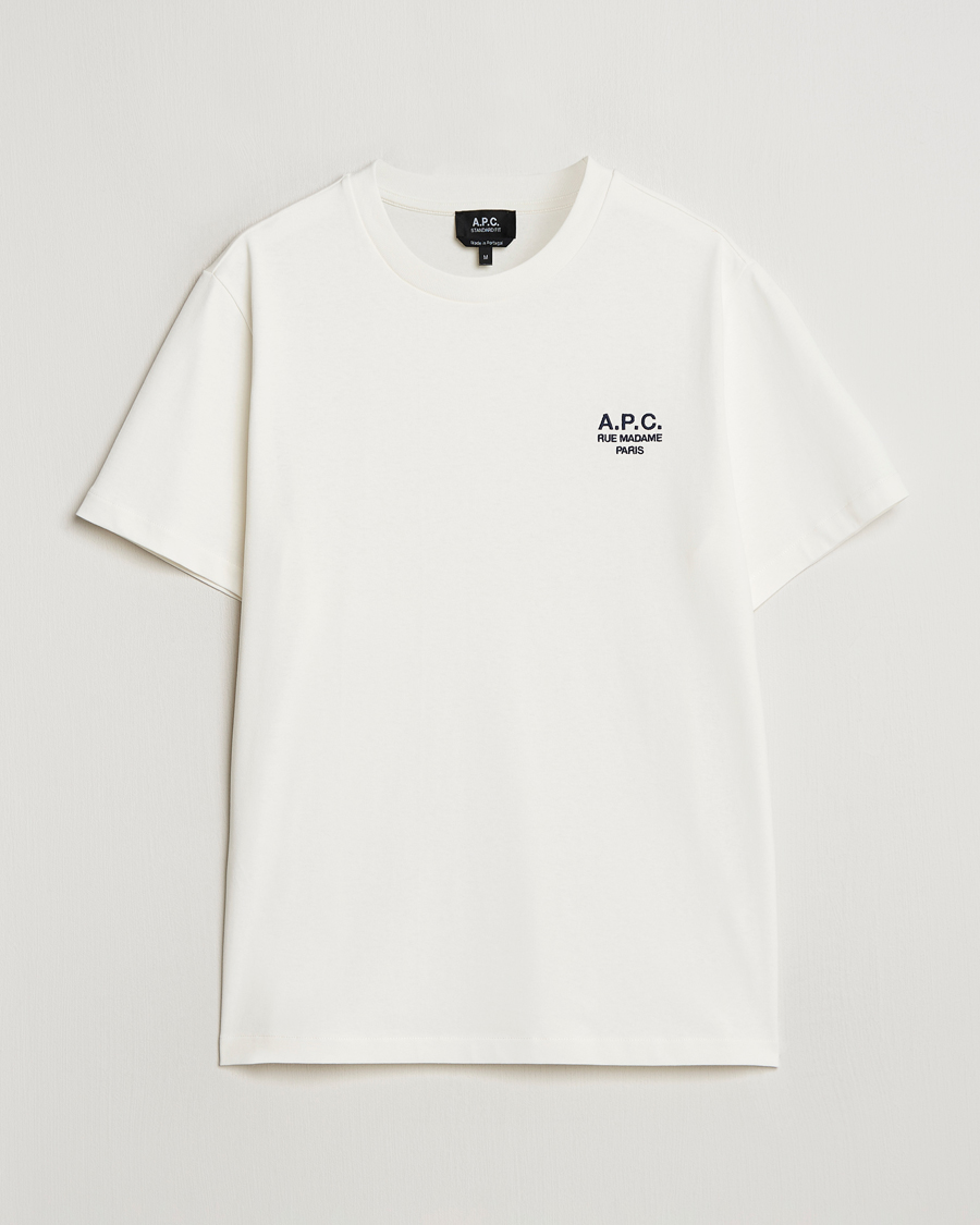 Mies | T-paidat | A.P.C. | Rue Madame T-Shirt White/Dark Navy