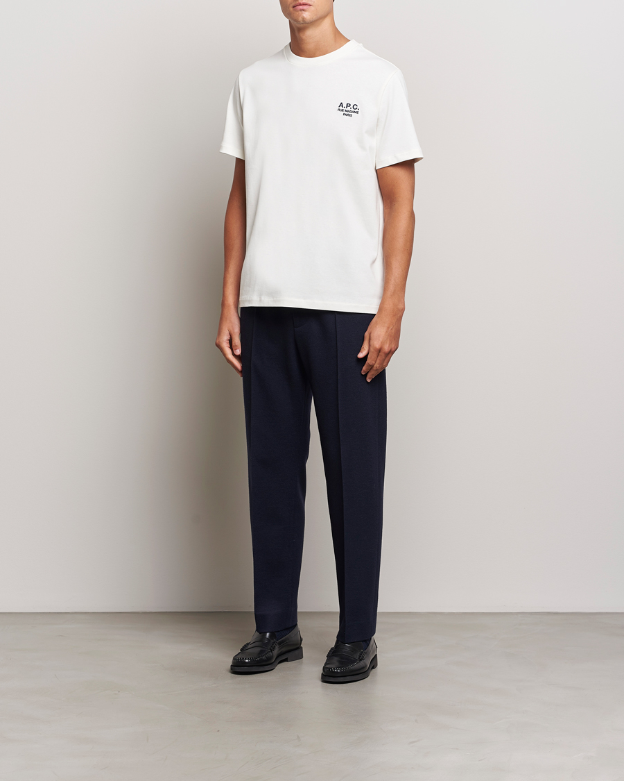Mies | T-paidat | A.P.C. | Rue Madame T-Shirt White/Dark Navy