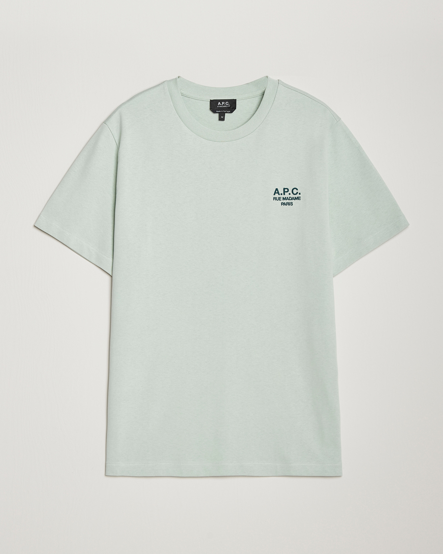 Mies | T-paidat | A.P.C. | Rue Madame T-Shirt Light Green