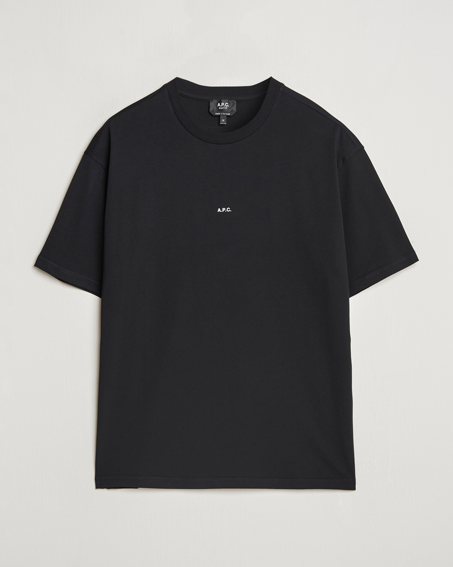 Mies | T-paidat | A.P.C. | Boxy Micro Center Logo T-Shirt Black