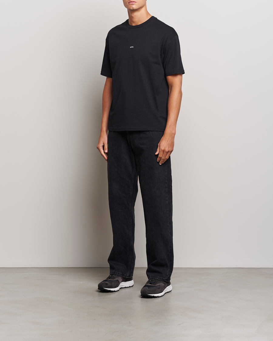 Mies | T-paidat | A.P.C. | Boxy Micro Center Logo T-Shirt Black