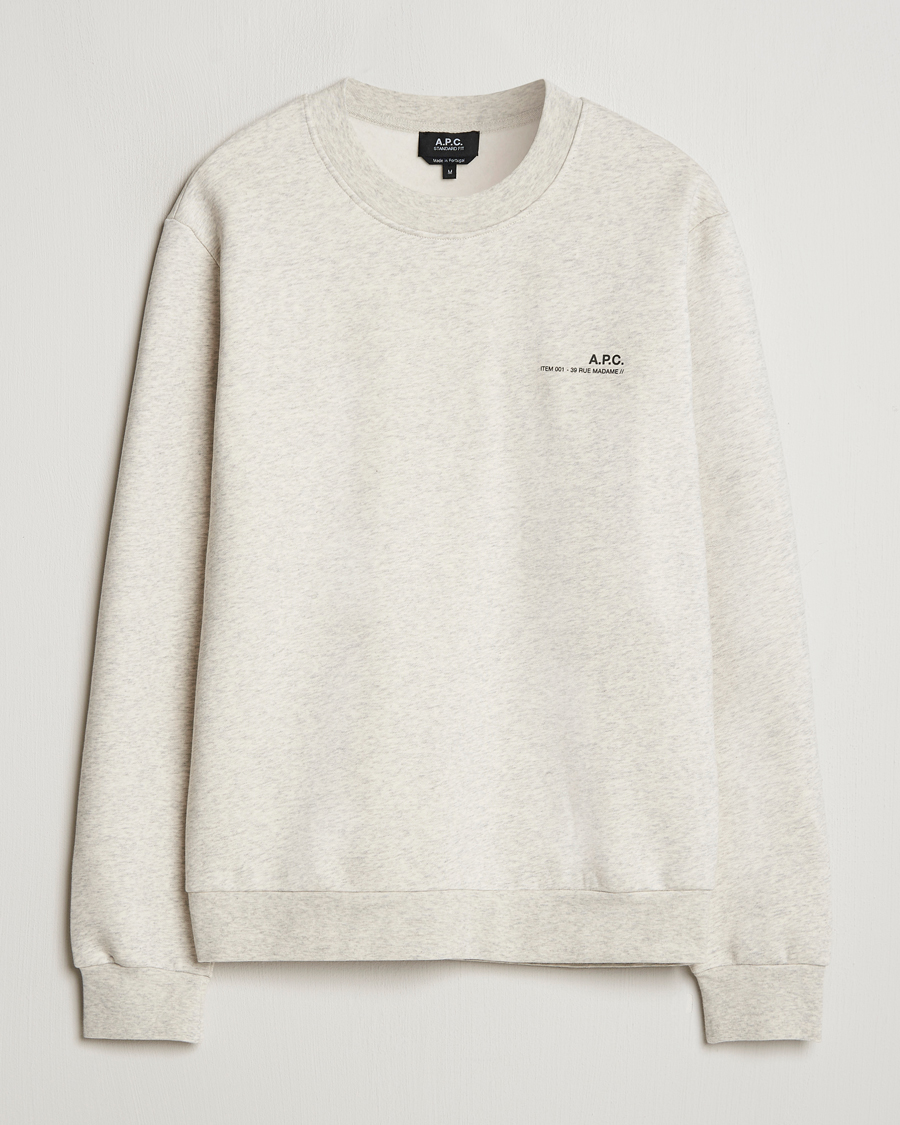Mies | Puserot | A.P.C. | Item Sweatshirt Ecru Chine