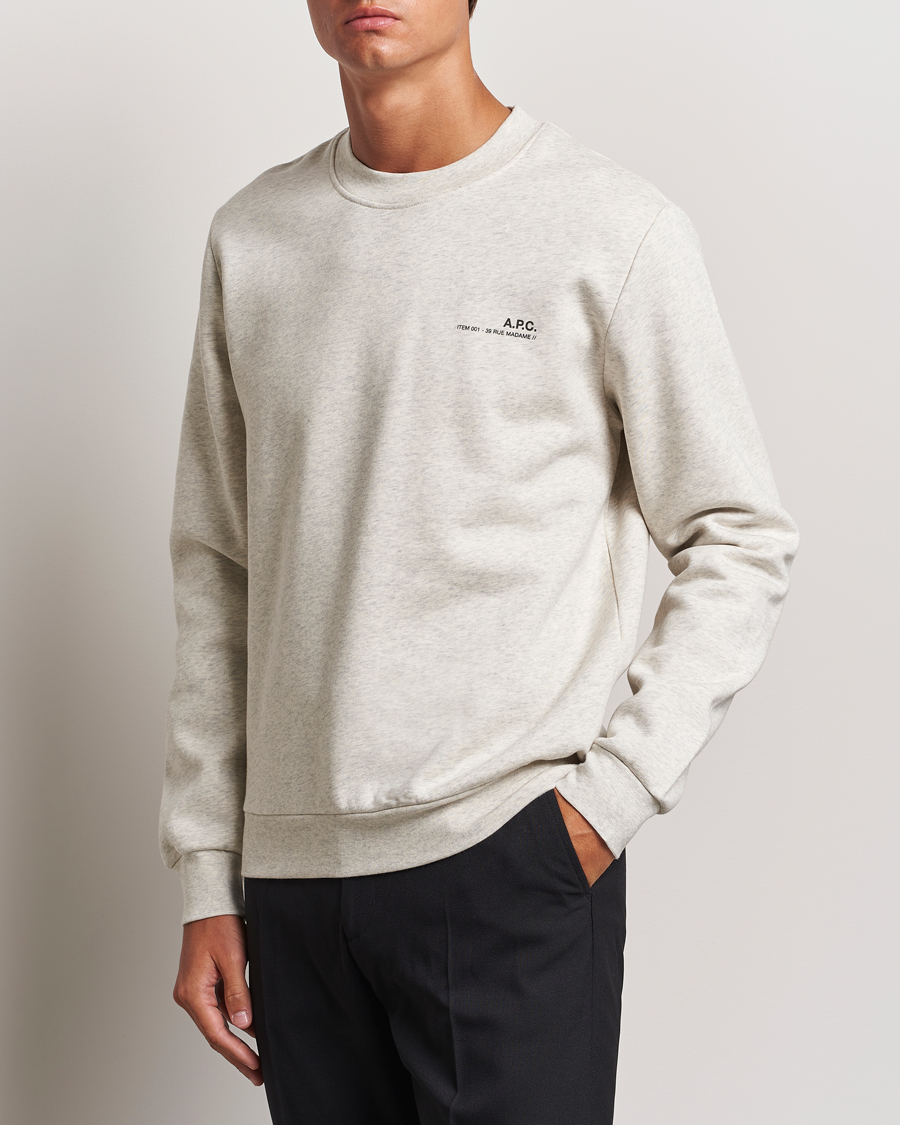 Mies | Puserot | A.P.C. | Item Sweatshirt Ecru Chine