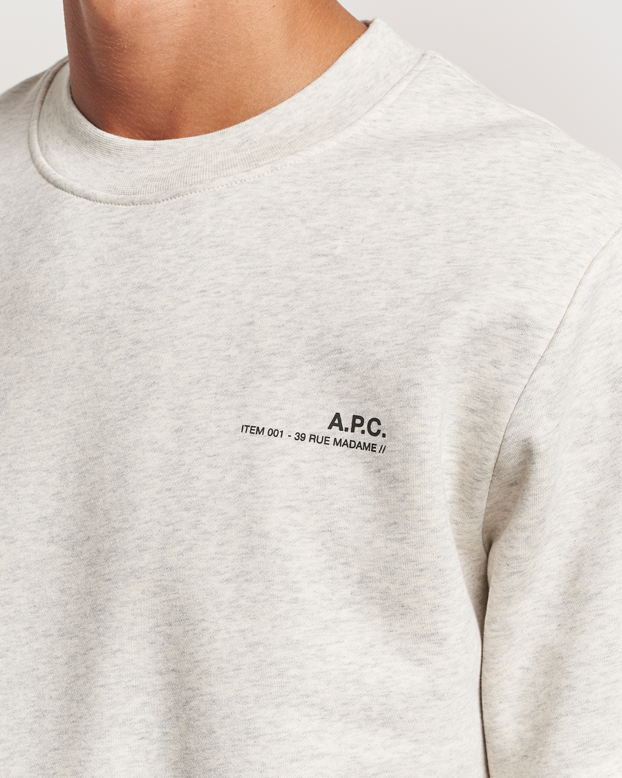 Mies | Puserot | A.P.C. | Item Sweatshirt Ecru Chine