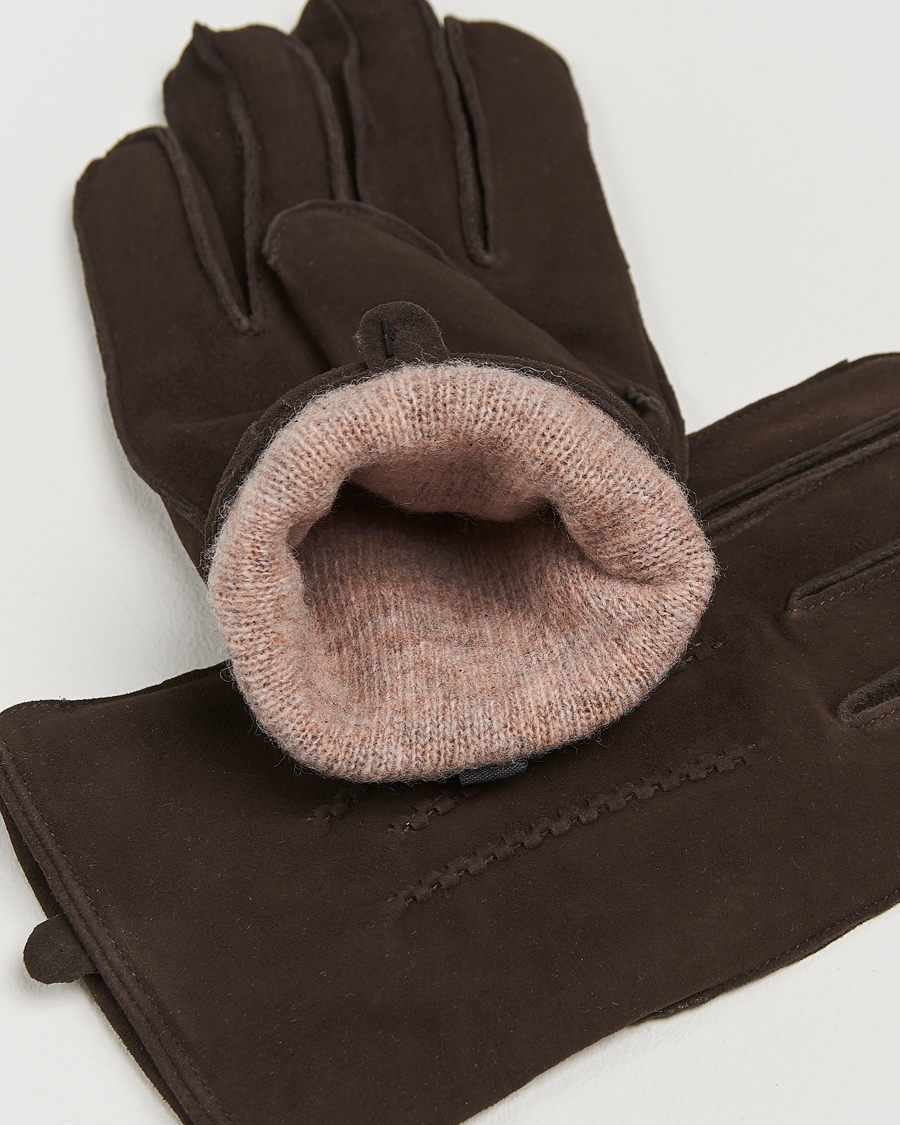 Mies | Amanda Christensen Lined Suede Gloves Brown | Amanda Christensen | Lined Suede Gloves Brown