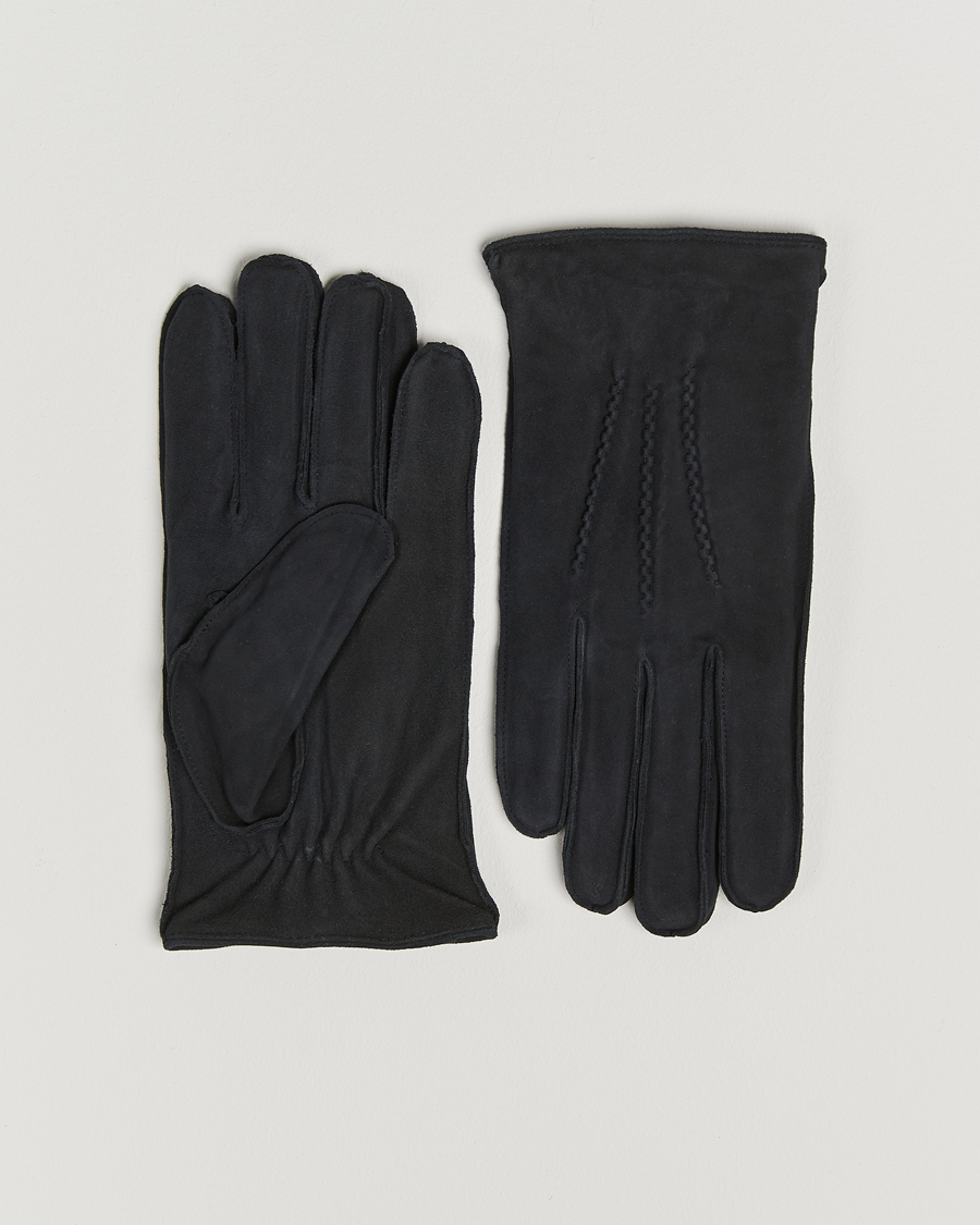 Mies | Amanda Christensen Lined Suede Gloves Black | Amanda Christensen | Lined Suede Gloves Black