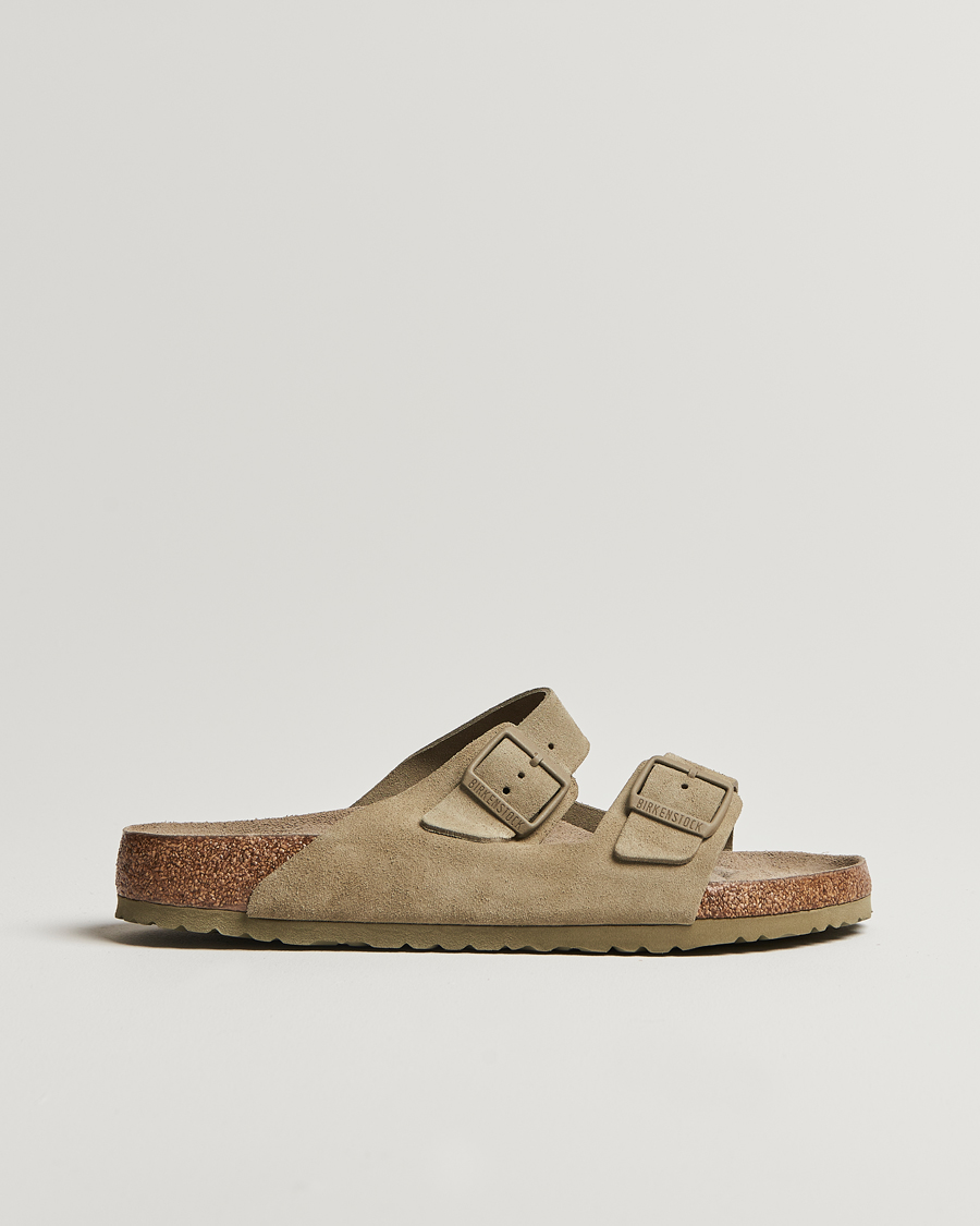 Mies | Sandaalit ja tohvelit | BIRKENSTOCK | Arizona Soft Footbed Faded Khaki Suede