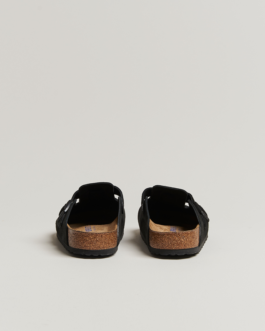 Mies | Sandaalit ja tohvelit | BIRKENSTOCK | Boston Soft Footbed Black Suede