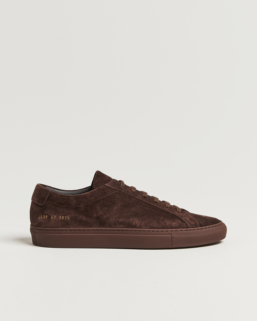 Mies | Common Projects Original Achilles Suede Sneaker Moka | Common Projects | Original Achilles Suede Sneaker Moka