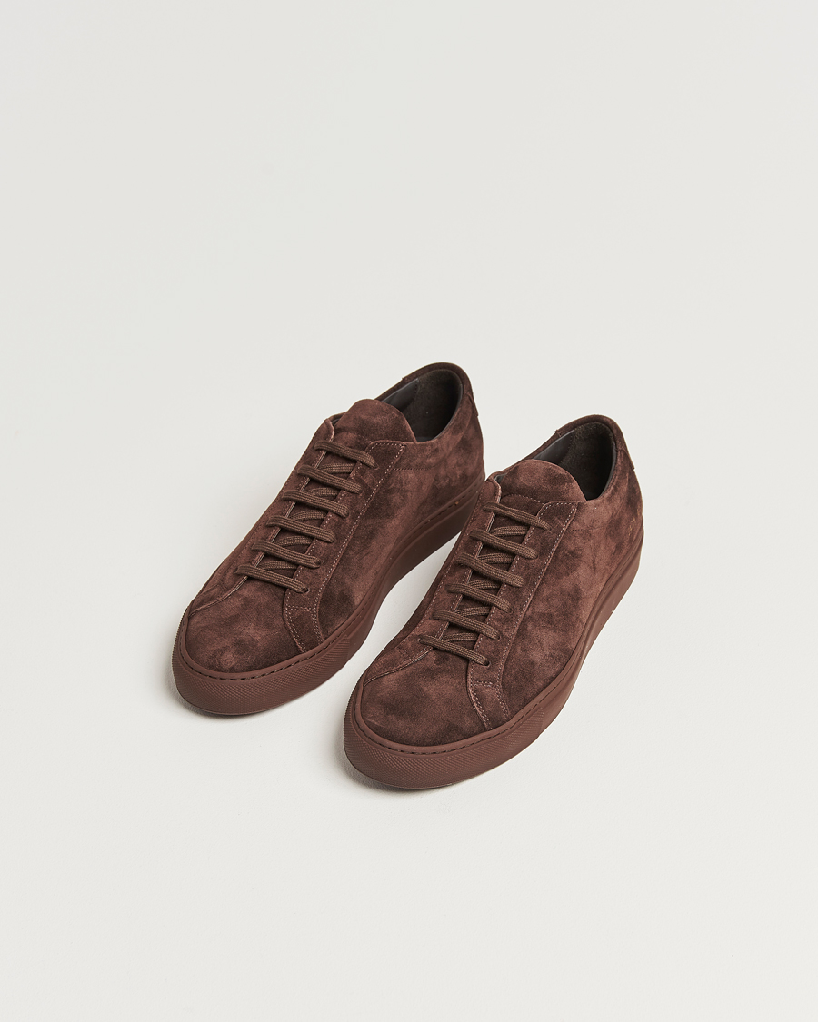 Mies | Common Projects Original Achilles Suede Sneaker Moka | Common Projects | Original Achilles Suede Sneaker Moka