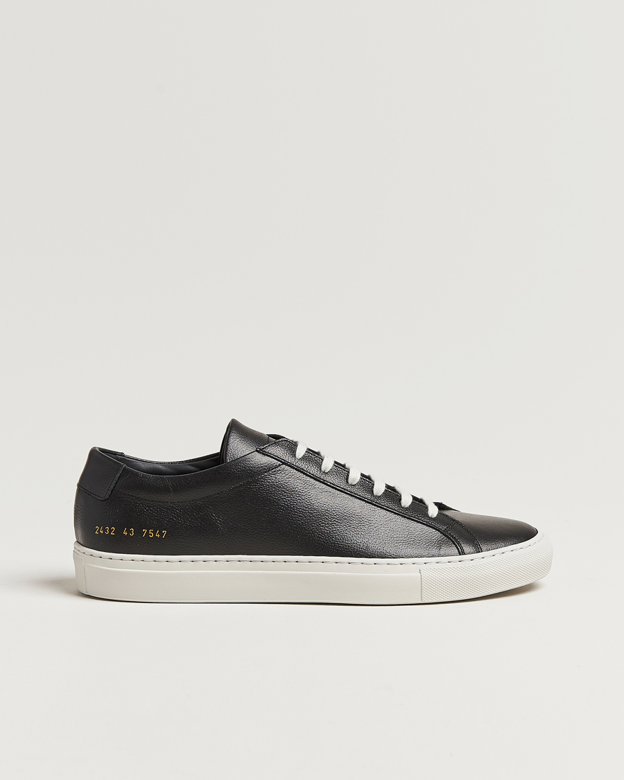 Mies | Common Projects Original Achilles Pebbled Leather Sneaker Black | Common Projects | Original Achilles Pebbled Leather Sneaker Black