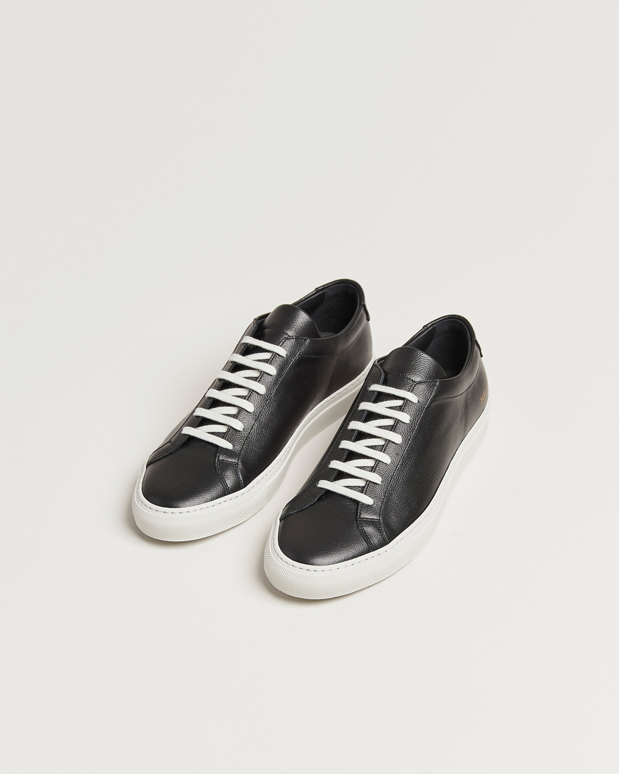 Mies | Common Projects Original Achilles Pebbled Leather Sneaker Black | Common Projects | Original Achilles Pebbled Leather Sneaker Black
