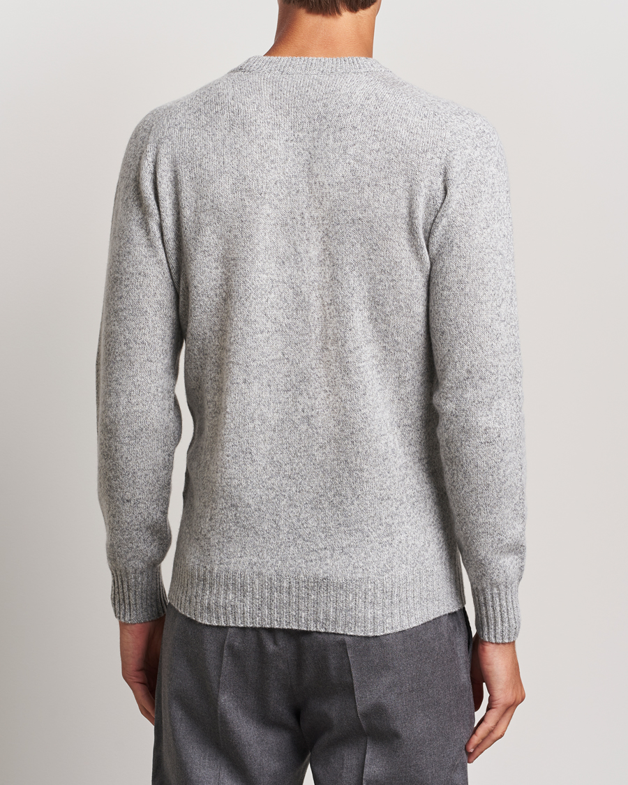 Mies | Puserot | Altea | Wool/Cashmere Crew Neck Pullover Grey Melange
