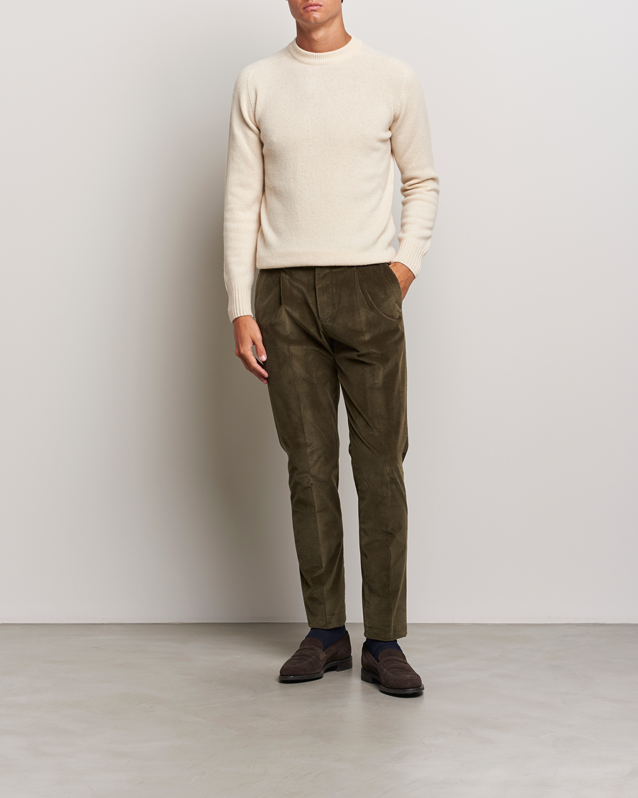 Mies | Puserot | Altea | Wool/Cashmere Crew Neck Pullover Latte