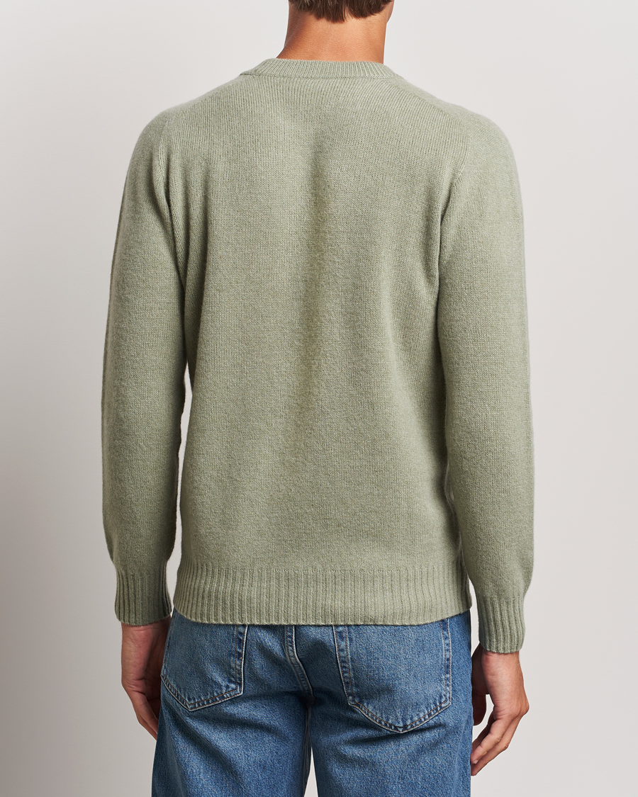 Mies | Puserot | Altea | Wool/Cashmere Crew Neck Pullover Sage