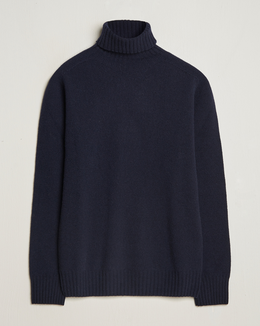 Mies | Puserot | Altea | Wool/Cashmere Rollneck Navy