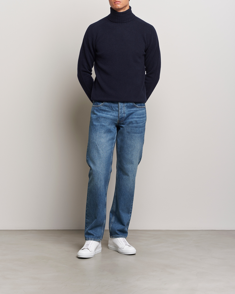 Mies | Puserot | Altea | Wool/Cashmere Rollneck Navy