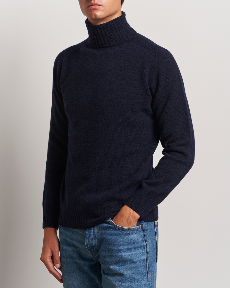 Mies | Puserot | Altea | Wool/Cashmere Rollneck Navy