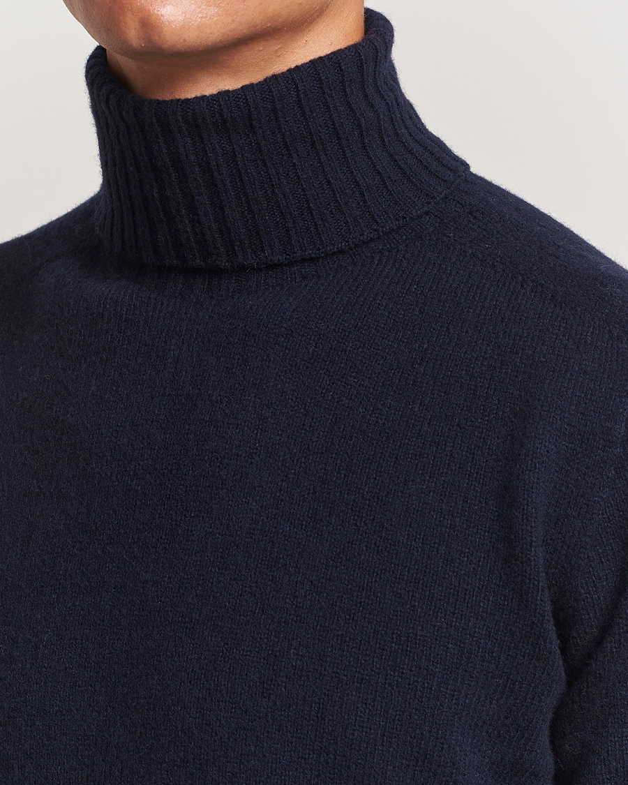 Mies | Puserot | Altea | Wool/Cashmere Rollneck Navy