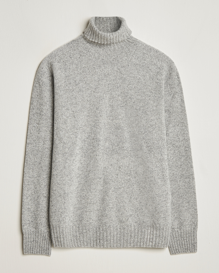 Mies | Puserot | Altea | Wool/Cashmere Rollneck Grey Melange