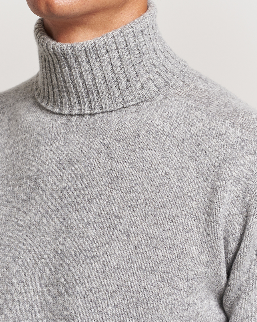 Mies | Puserot | Altea | Wool/Cashmere Rollneck Grey Melange