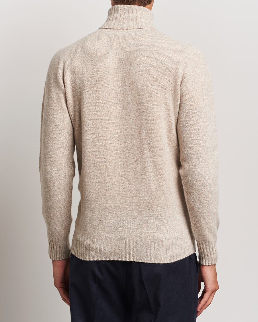 Mies | Puserot | Altea | Wool/Cashmere Rollneck Beige Melange
