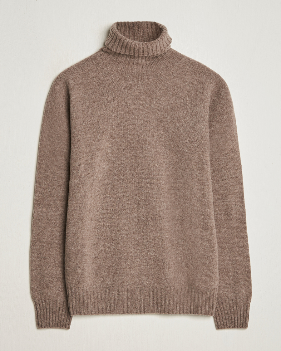 Mies | Puserot | Altea | Wool/Cashmere Rollneck Taupe