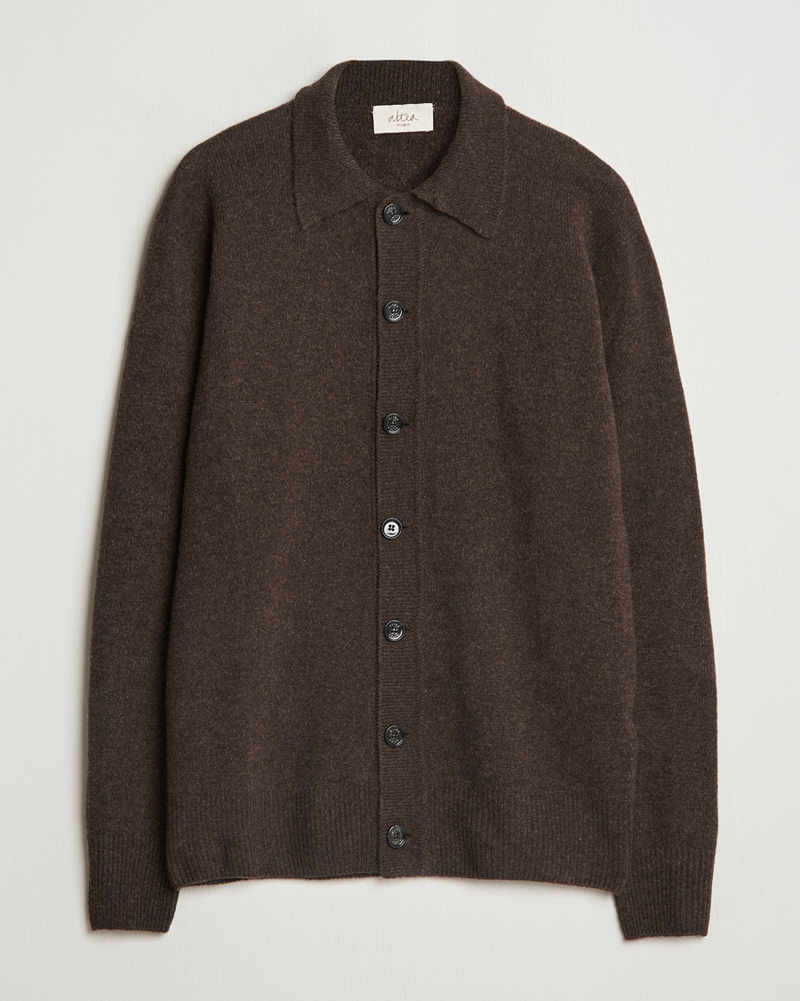 Mies | Puserot | Altea | Shetland Collared Cardigan Brown