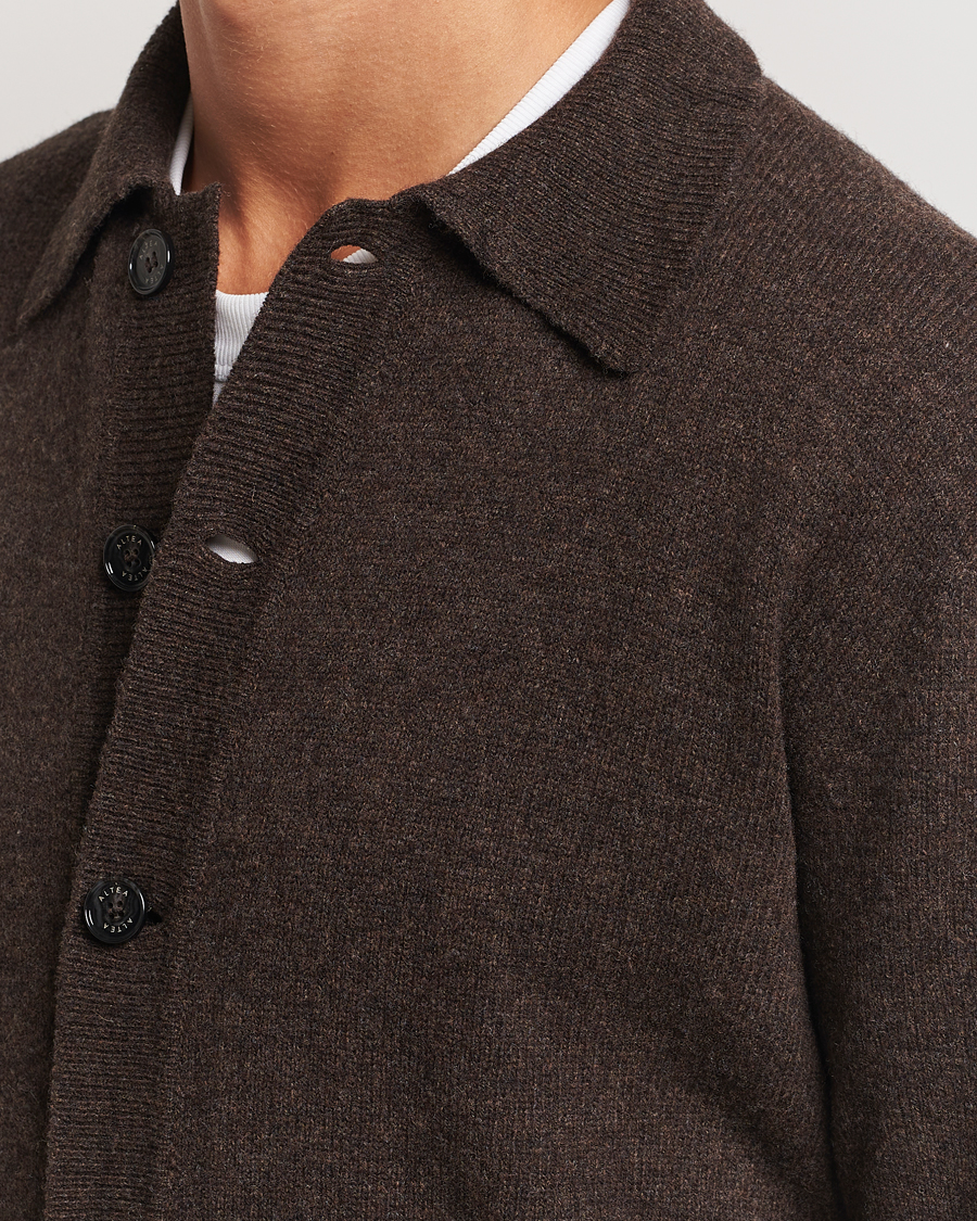 Mies | Puserot | Altea | Shetland Collared Cardigan Brown