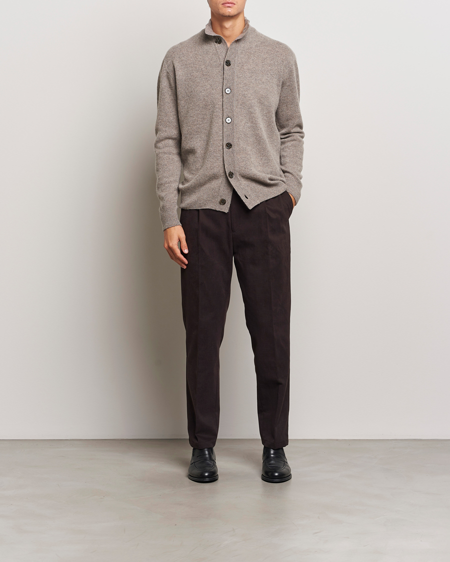 Mies | Puserot | Altea | Shetland Cardigan Taupe