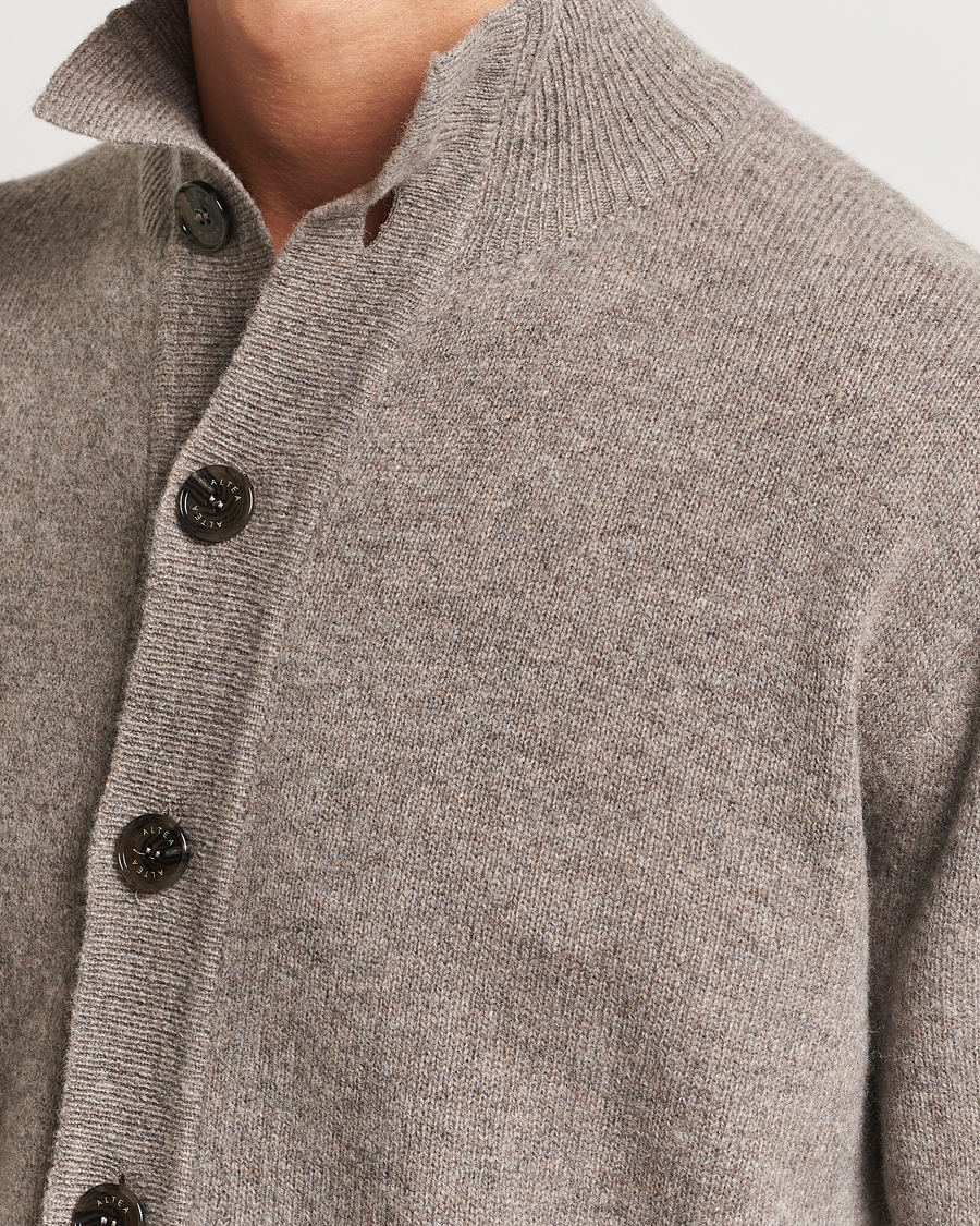 Mies | Puserot | Altea | Shetland Cardigan Taupe