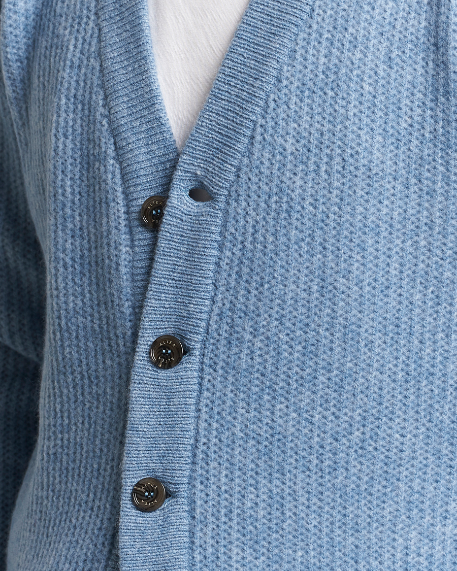 Mies | Puserot | Altea | Soft Rib Stich Cardigan Light Blue