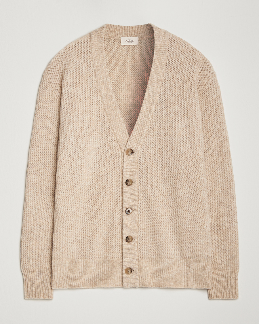 Mies | Puserot | Altea | Soft Rib Stich Cardigan Cream