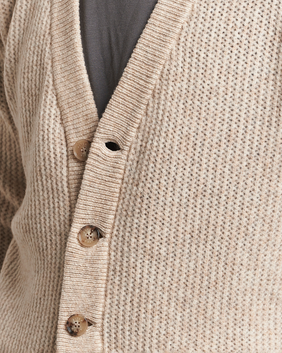 Mies | Puserot | Altea | Soft Rib Stich Cardigan Cream