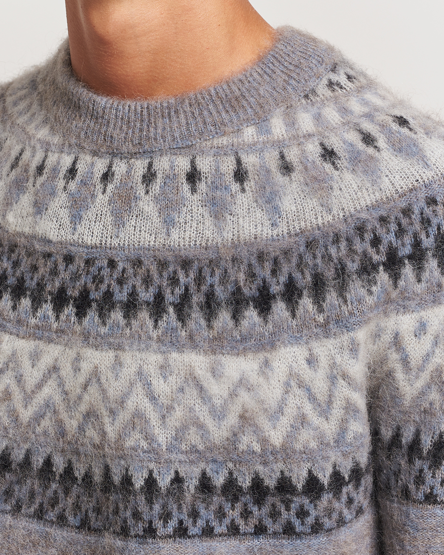 Mies | Puserot | Altea | Wool/Cashmere Norwegian Sweater Grey