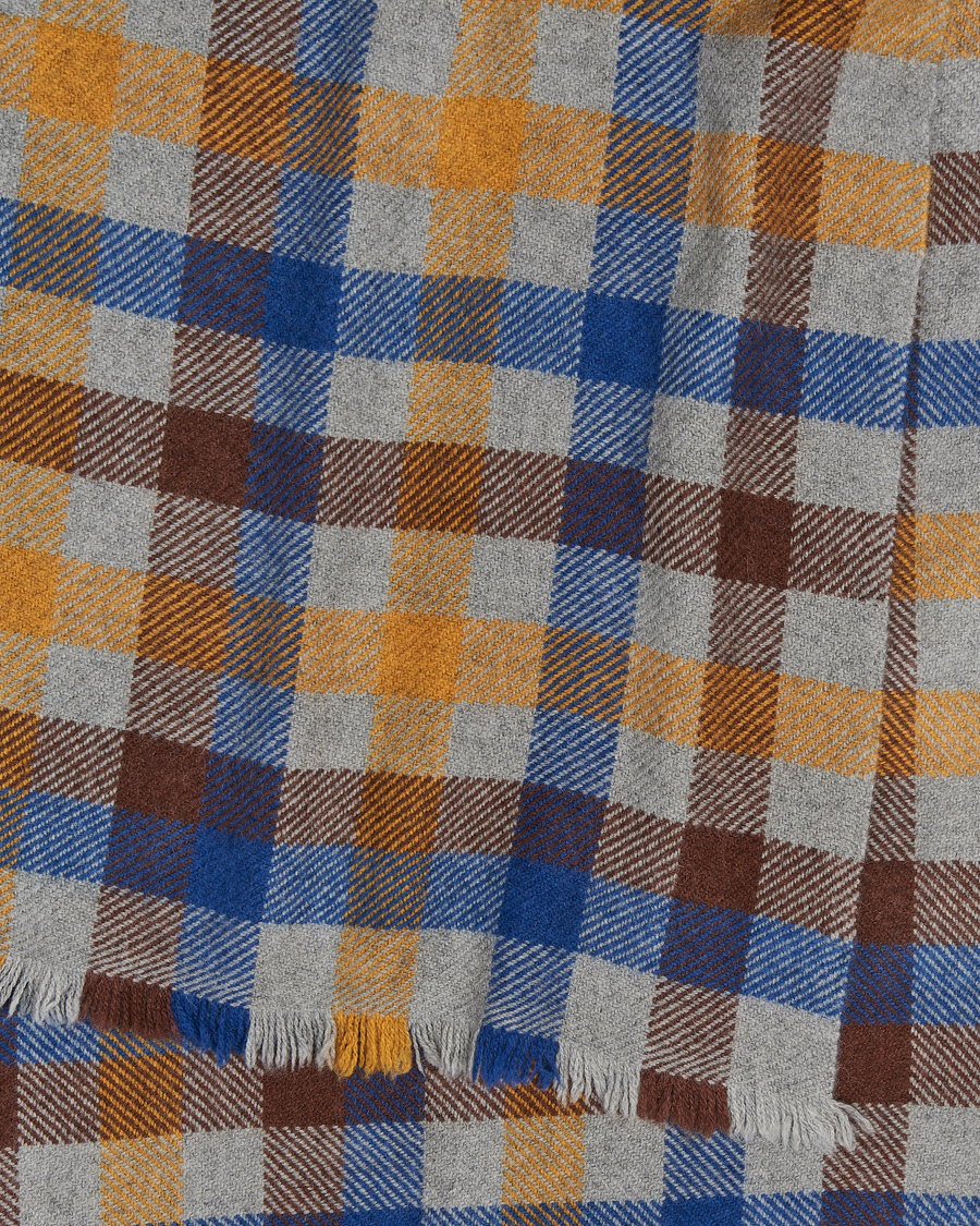 Mies | Altea Check Wool Scarf Yellow/Beige | Altea | Check Wool Scarf Yellow/Beige
