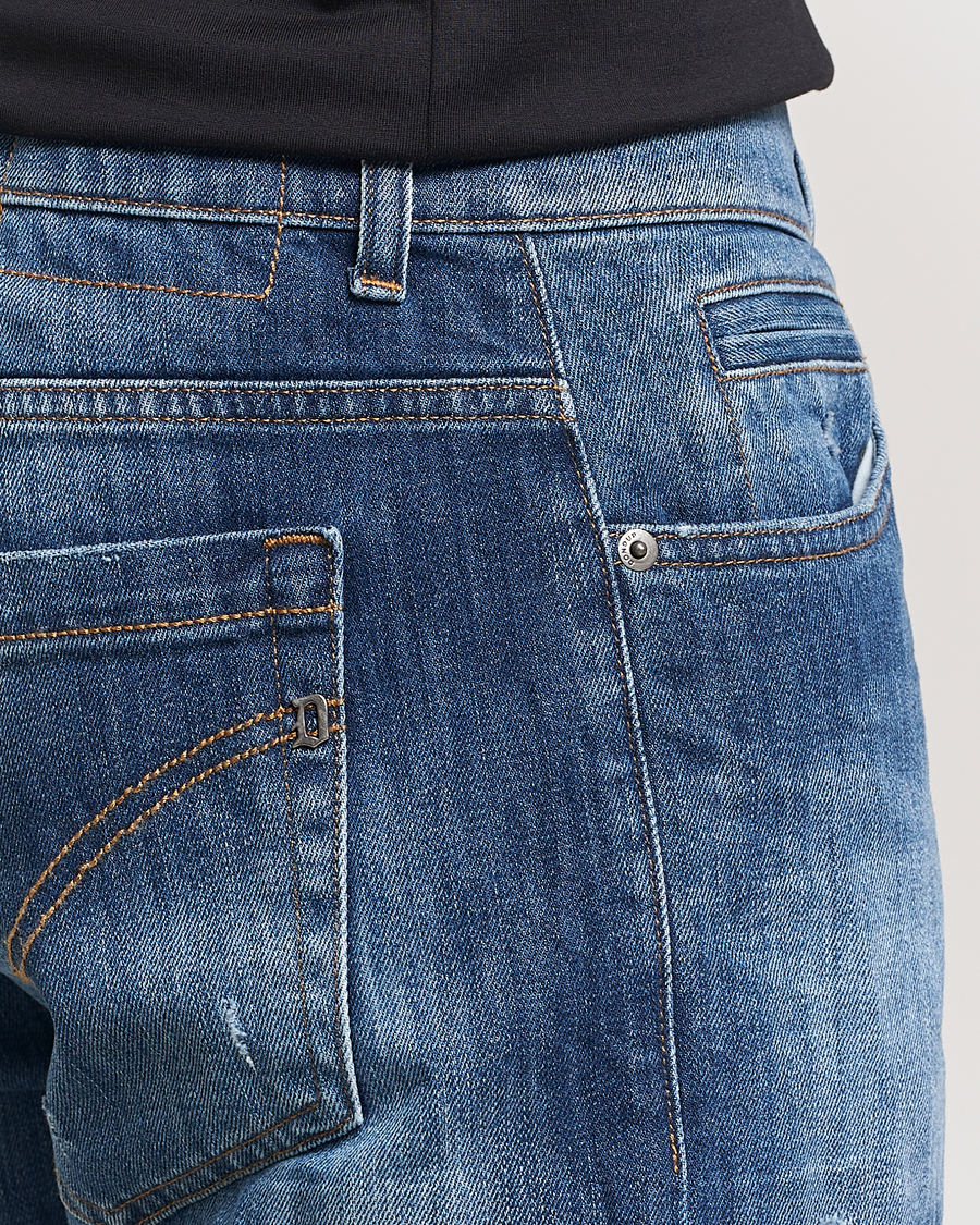 Mies | Farkut | Dondup | George Light Distressed Jeans Medium Blue