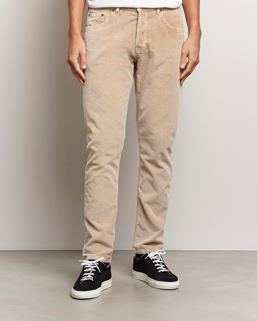 Mies | Housut | Dondup | Icon Corduroy Trousers Light Beige