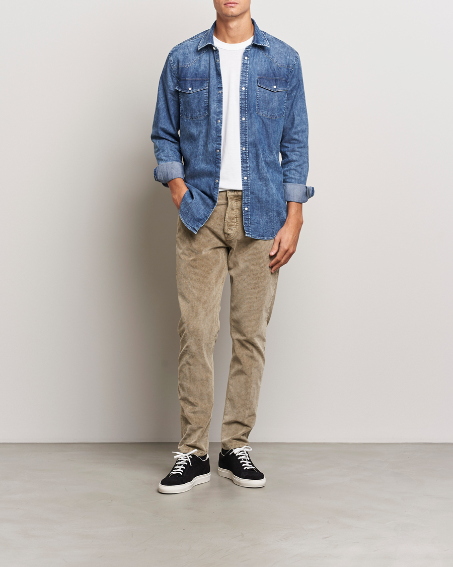 Mies | Housut | Dondup | Icon Corduroy Trousers Khaki