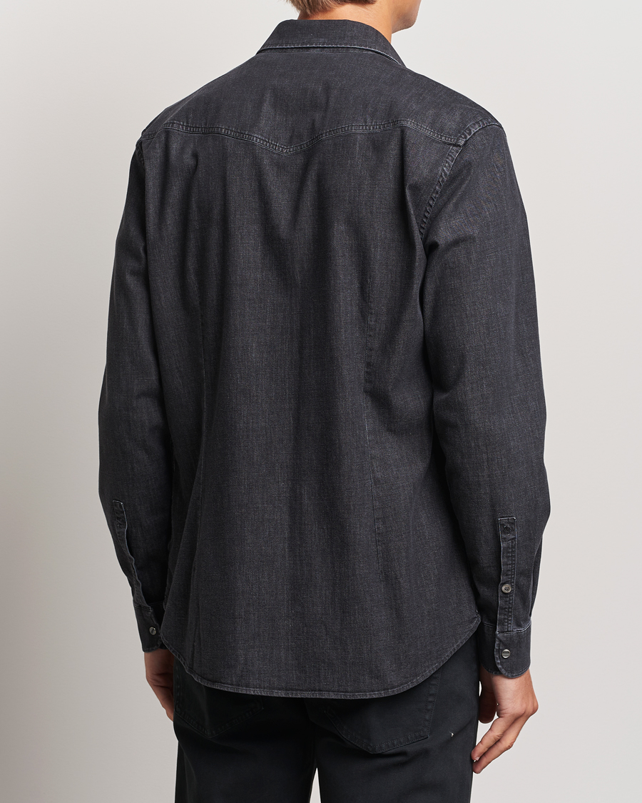 Mies | Kauluspaidat | Dondup | Slim Fit Denim Shirt Washed Black