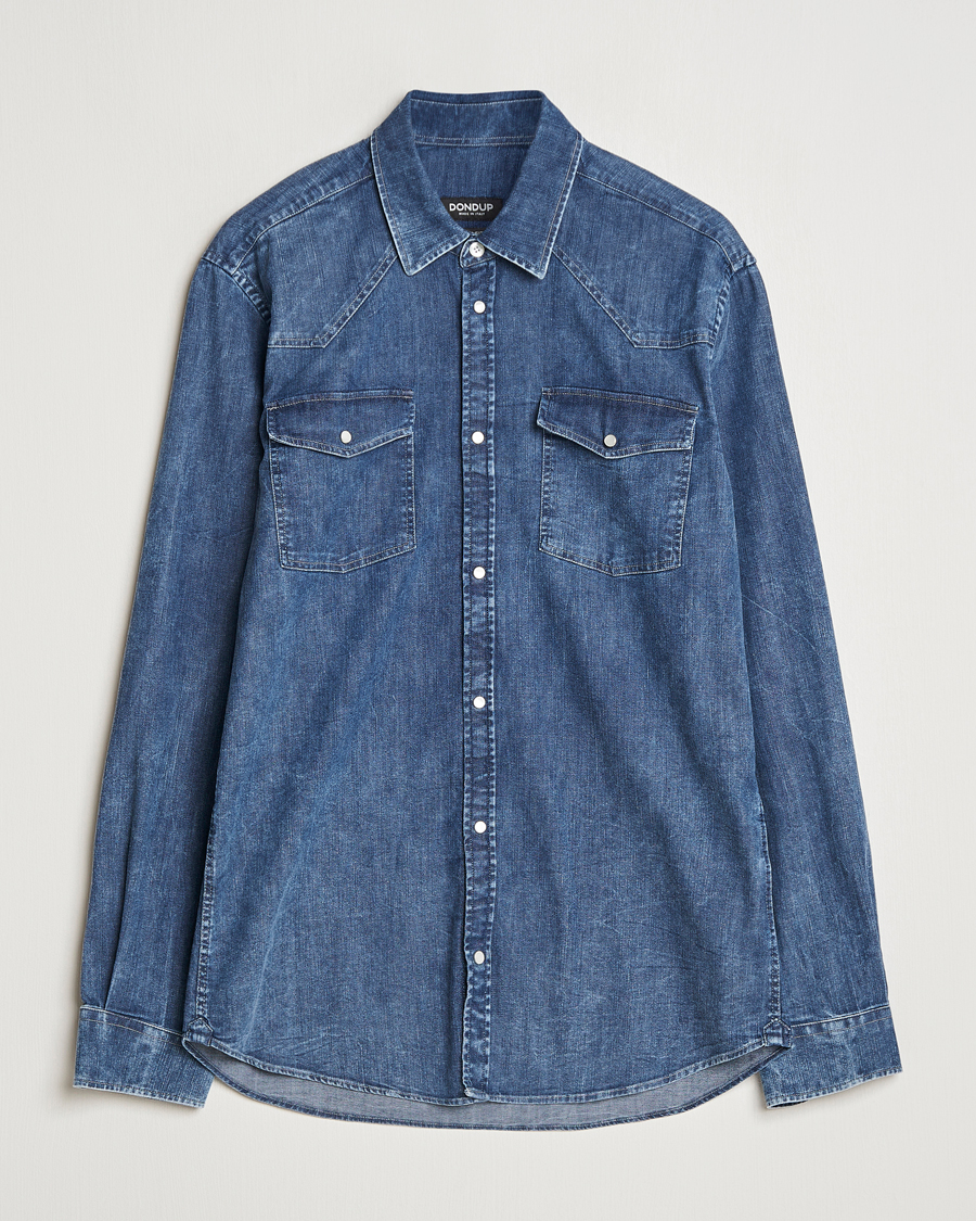 Mies | Kauluspaidat | Dondup | Slim Fit Denim Shirt Medium Blue