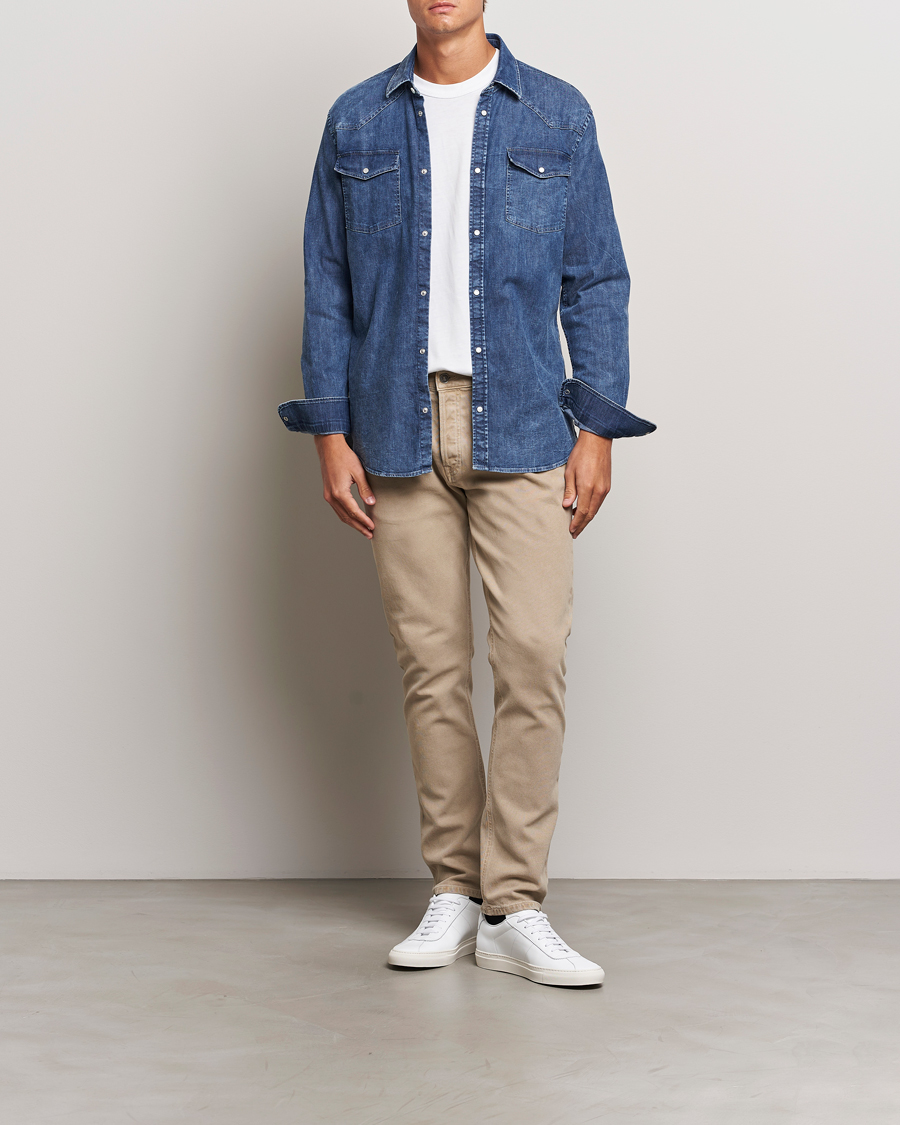 Mies | Kauluspaidat | Dondup | Slim Fit Denim Shirt Medium Blue
