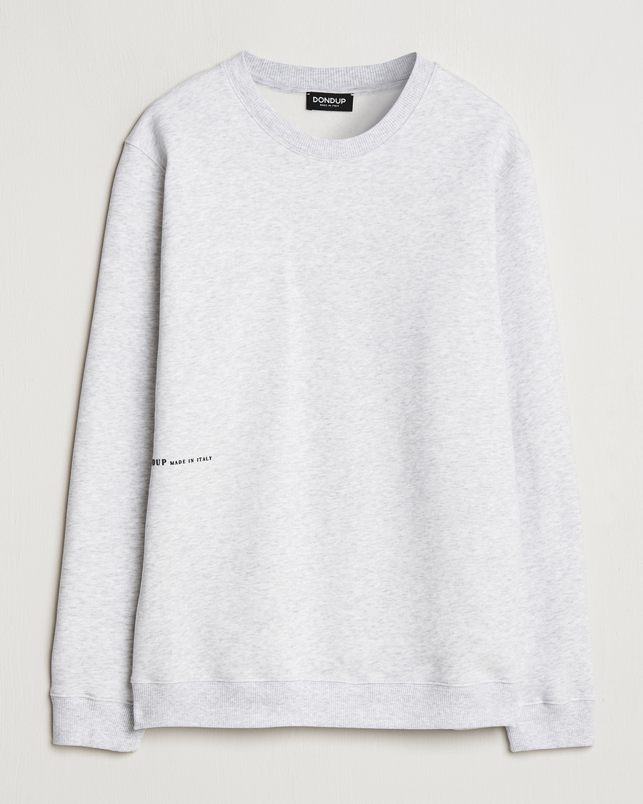 Mies | Puserot | Dondup | Logo Crew Neck Sweatshirt Grey Melange