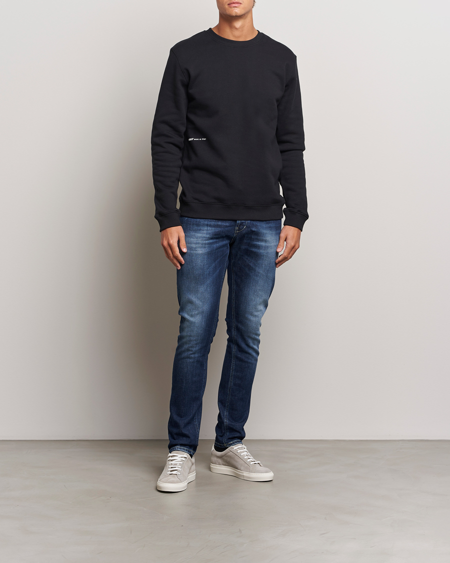 Mies | Puserot | Dondup | Logo Crew Neck Sweatshirt Black