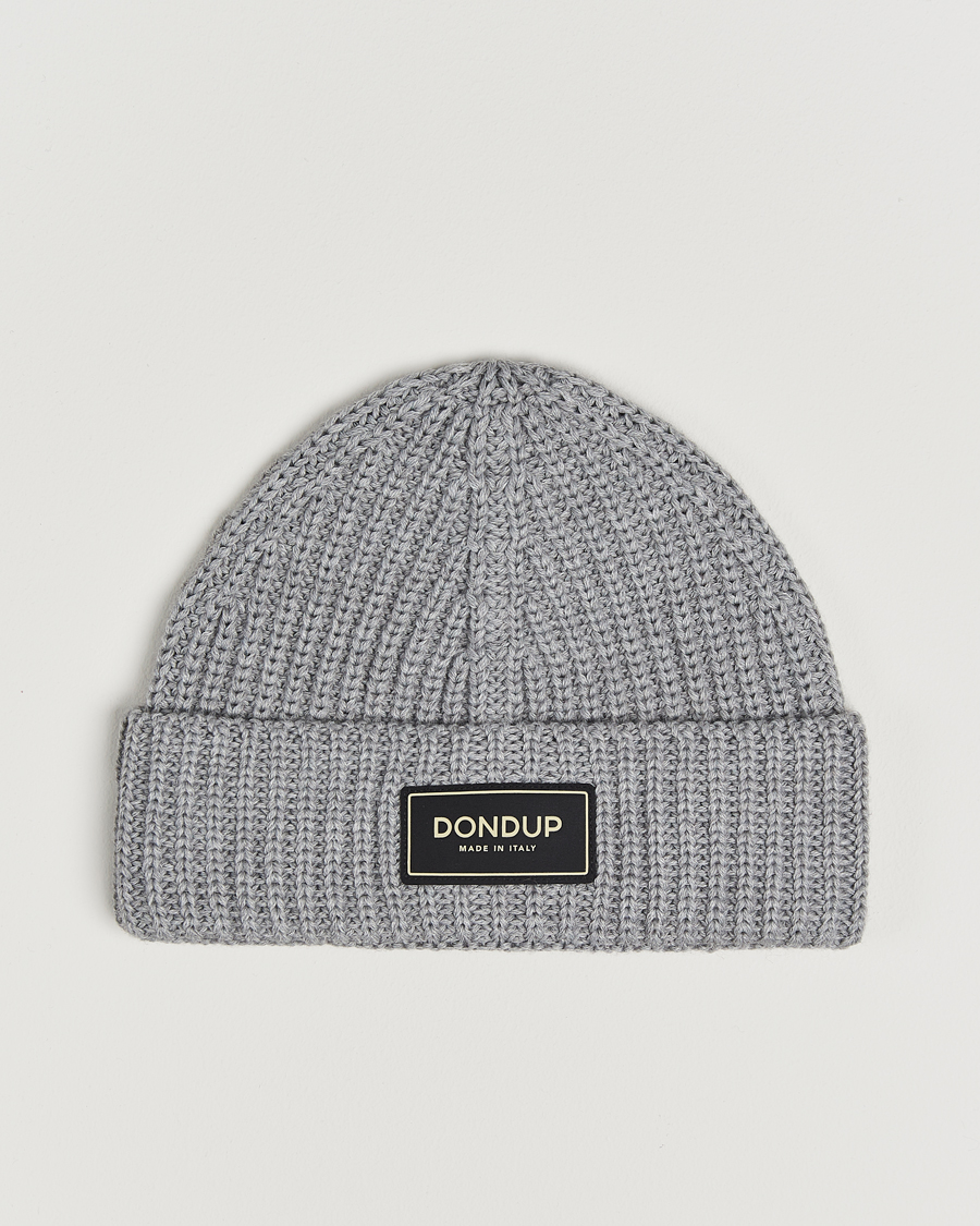 Mies | Dondup Ribbed Beanie Medium Grey | Dondup | Ribbed Beanie Medium Grey