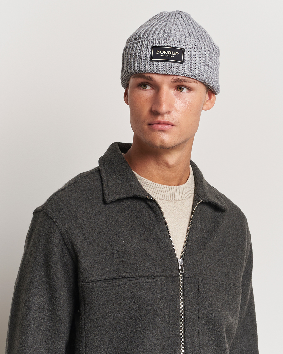 Mies | Dondup Ribbed Beanie Medium Grey | Dondup | Ribbed Beanie Medium Grey