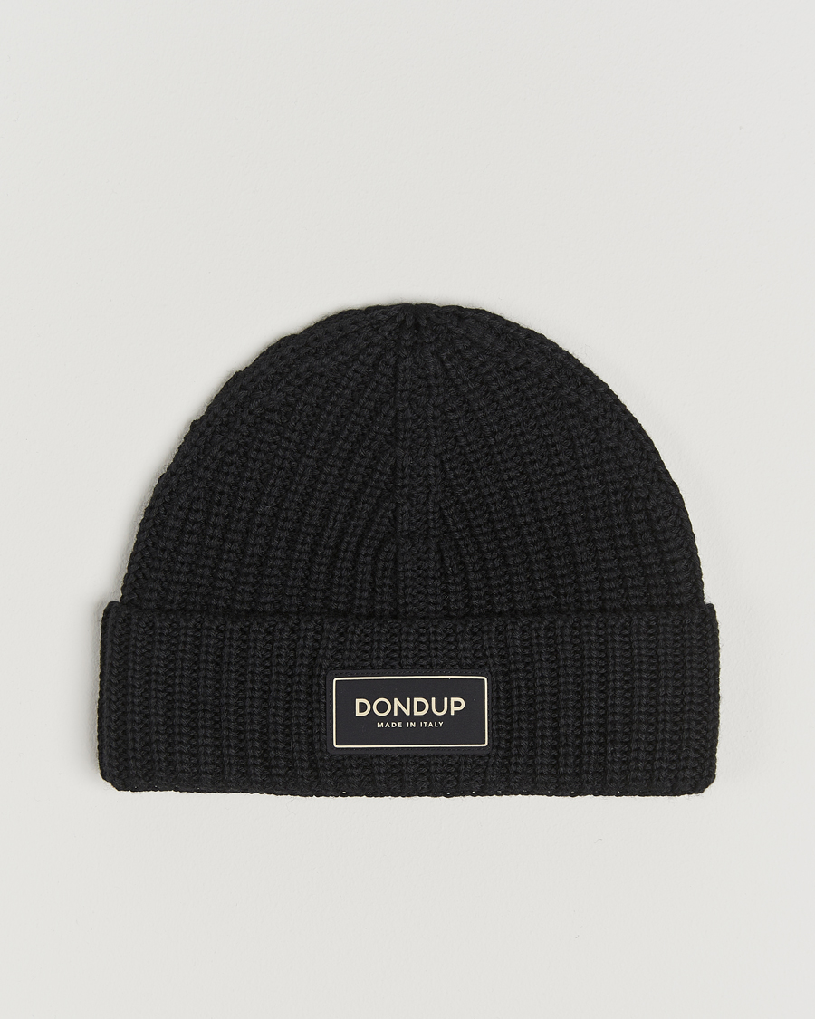Mies | Dondup Ribbed Beanie Black | Dondup | Ribbed Beanie Black